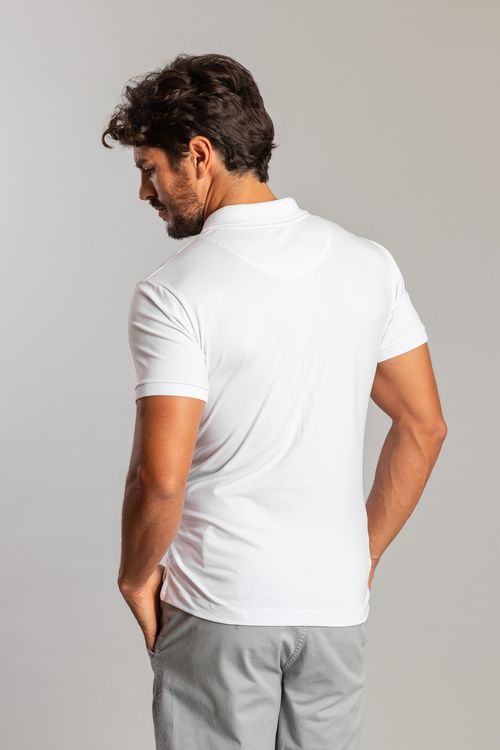 Camisa Polo Cotton Pima - Branco