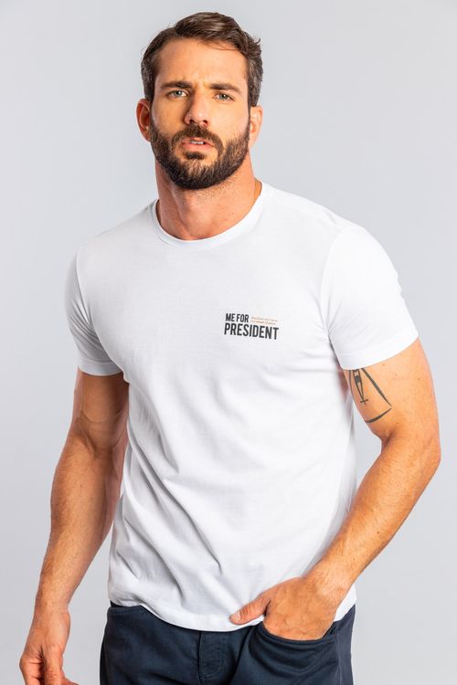 Camiseta Me For President - Branco