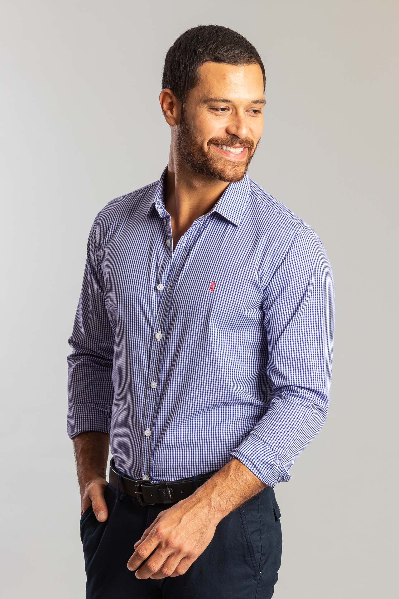 CAMISA VICHY - AZUL/PRETO - Roadie Co.