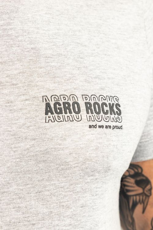 Camiseta Malha Estampa Agro Rocks - Mescla
