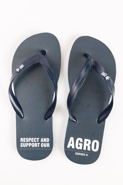 Chinelo Estampa Support Our Agro - Marinho