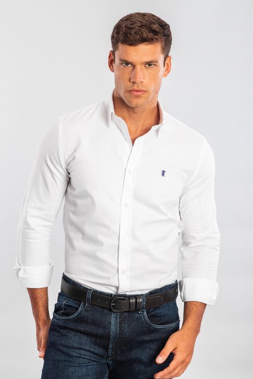 Camisa Manga Longa Oxford Comfort W24 - Branco