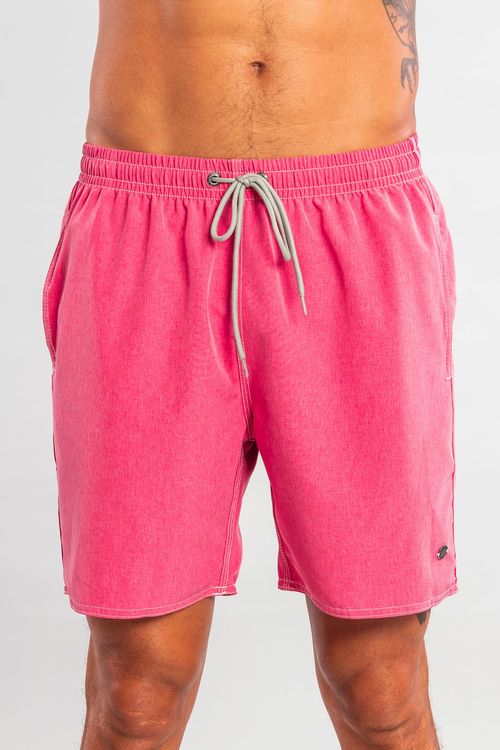 Shorts Praia Básico Grafic Elastano W24 - Rosa