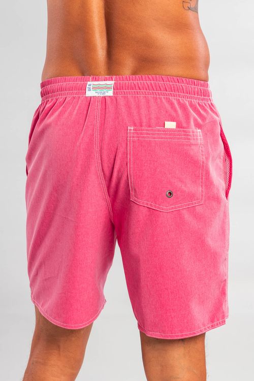 Shorts Praia Básico Grafic Elastano W24 - Rosa