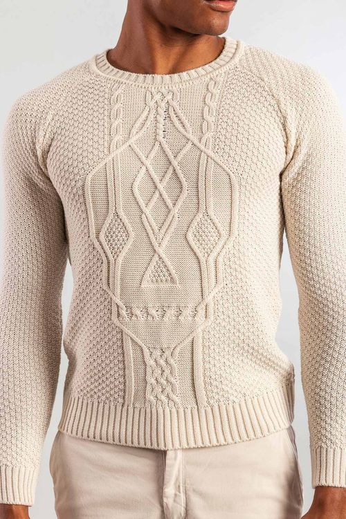 Suéter Tricot Caveira W24 - Off White