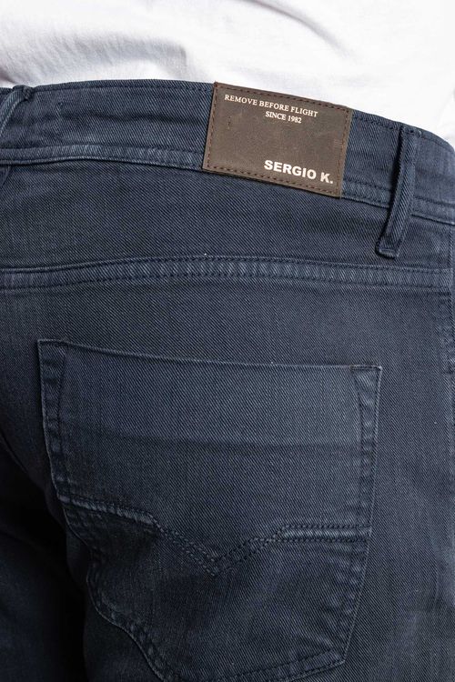 Calça Jeans Slim Colors Navy W24 - Marinho