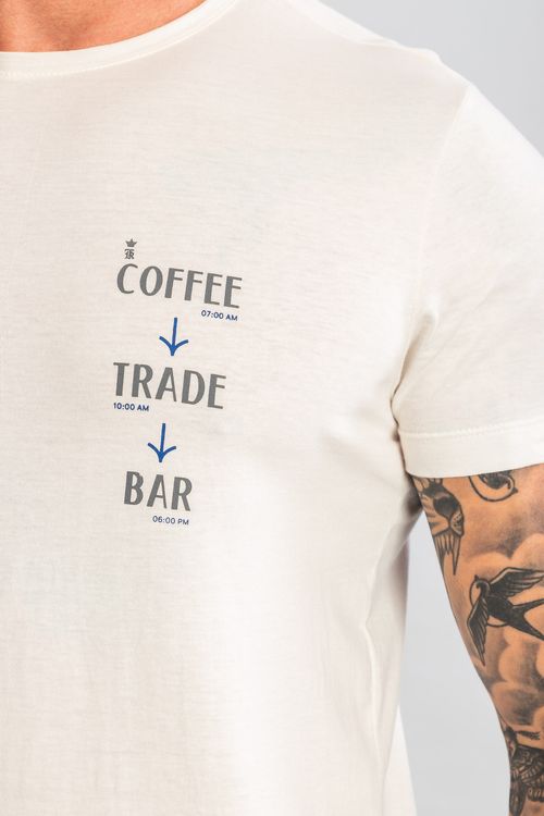 Camiseta Estampada Coffee Trade Bar W24 - Off White