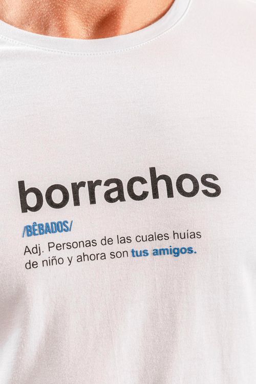 Camiseta Borrachos S25 - Branco