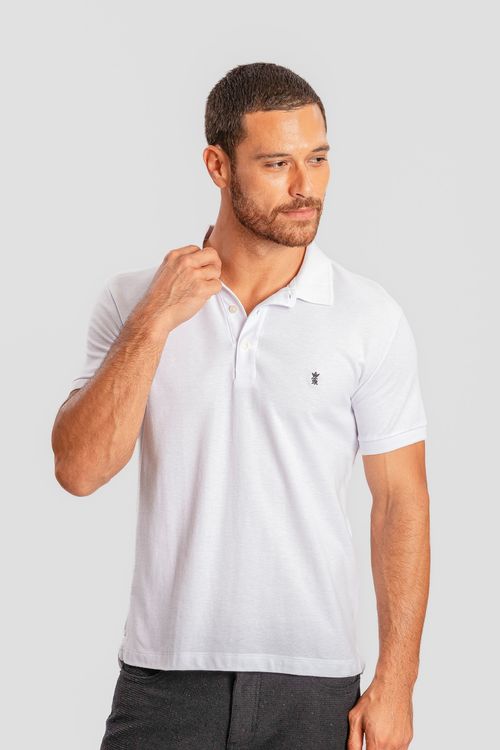 Camisa Polo Básica Piquet S25 - Branco