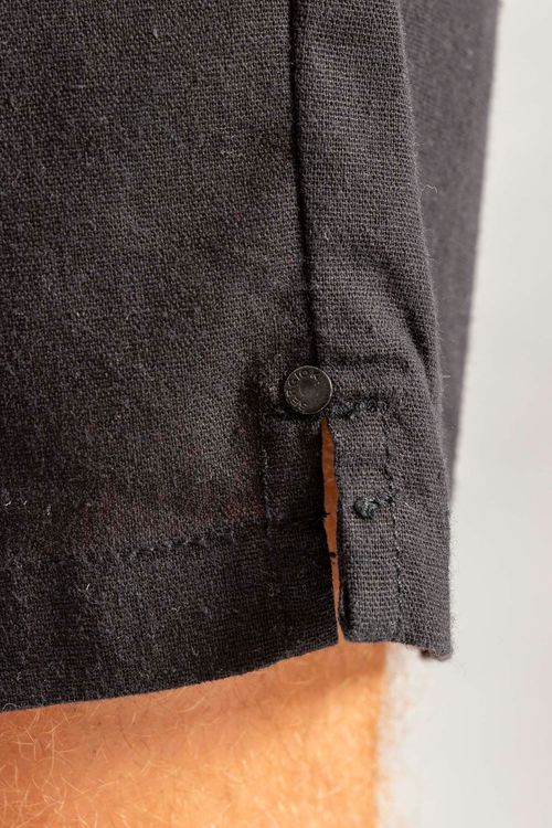 Bermuda Elástico Linho S25 - Preto