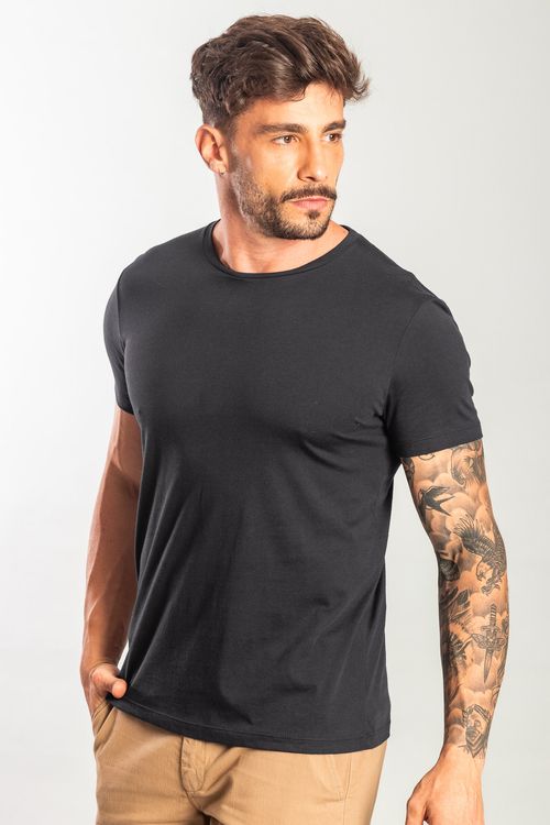 Camiseta Básica Gola Careca S25 - Marinho
