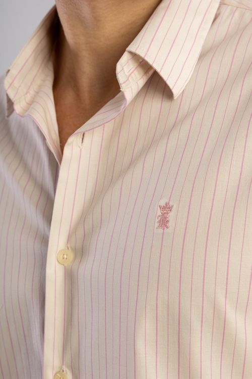 Camisa Listras Fancy W25 - Rosa