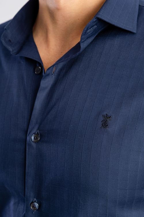 Camisa Maquineta Quadros Surton W25 - Marinho