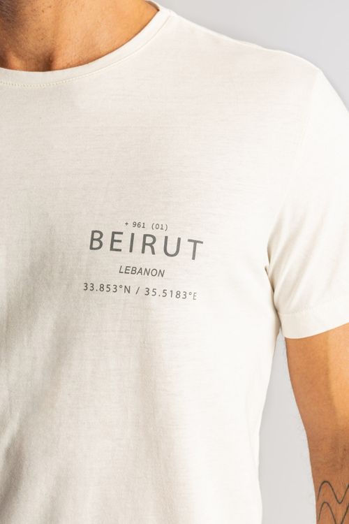 Camiseta Beirut Lebanon Code W25 - Off White
