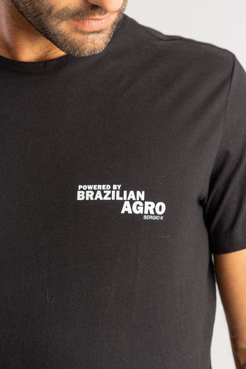 Camiseta Estampada Powered Br Agro W25 - Preto