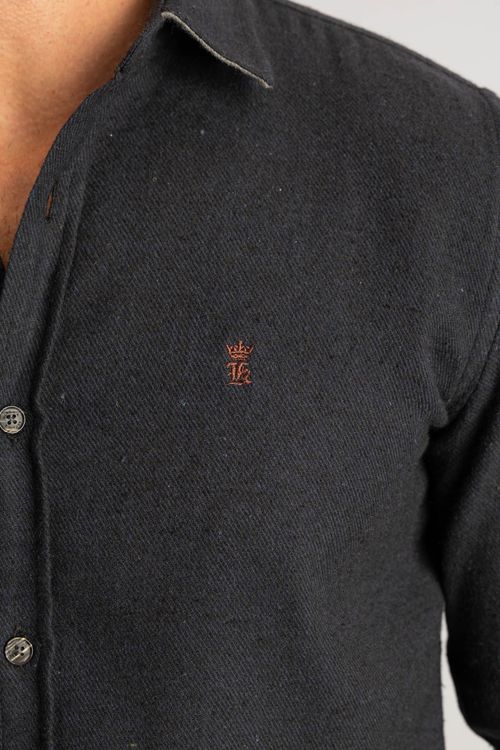 Camisa Flanela Twill Lisa Gray W25 - Marinho