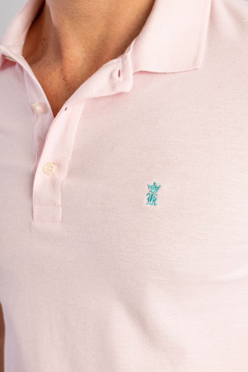 Camisa Polo Básica Piquet W25 - Rosa Claro