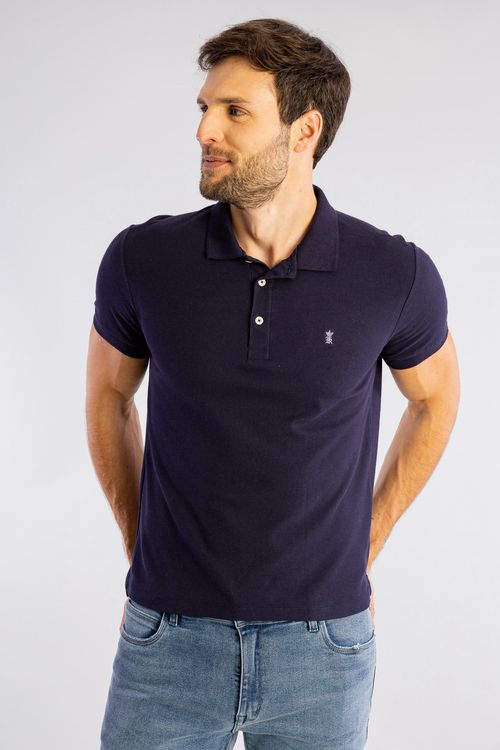 Camisa Polo Básica Piquet W25 - Marinho