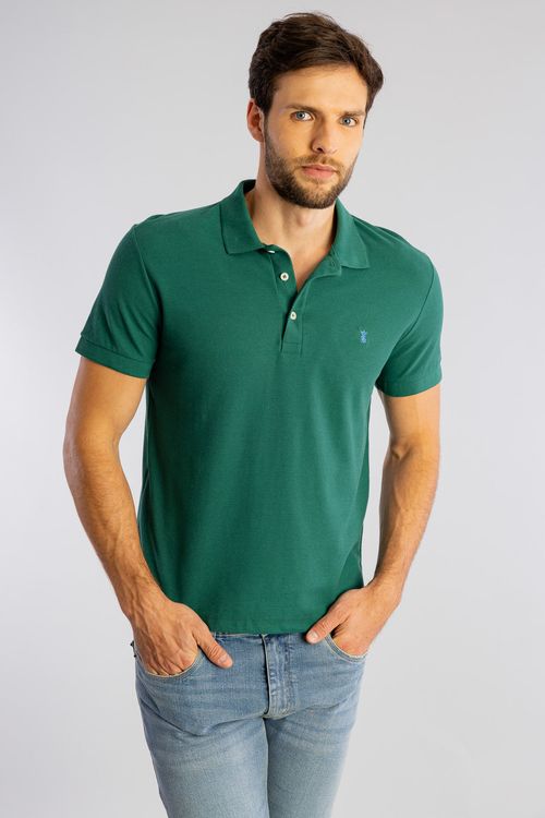 Camisa Polo Básica Piquet W25 - Verde Escuro