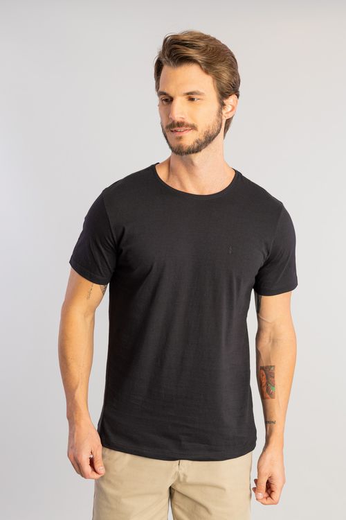 Camiseta Básica Gola Careca W25 - Preto