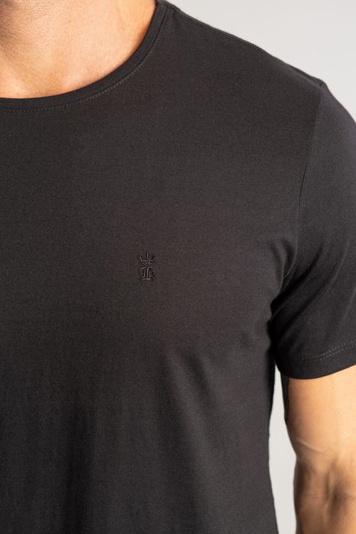 Camiseta Básica Gola Careca W25 - Preto
