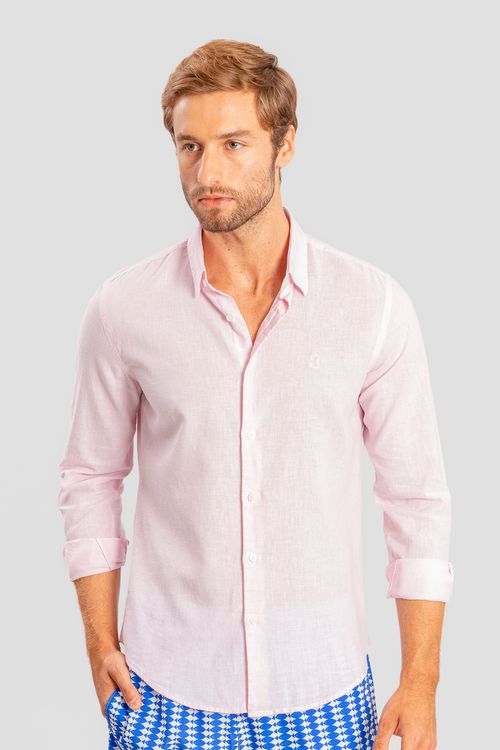 Camisa Linho W25 - Rosa Claro