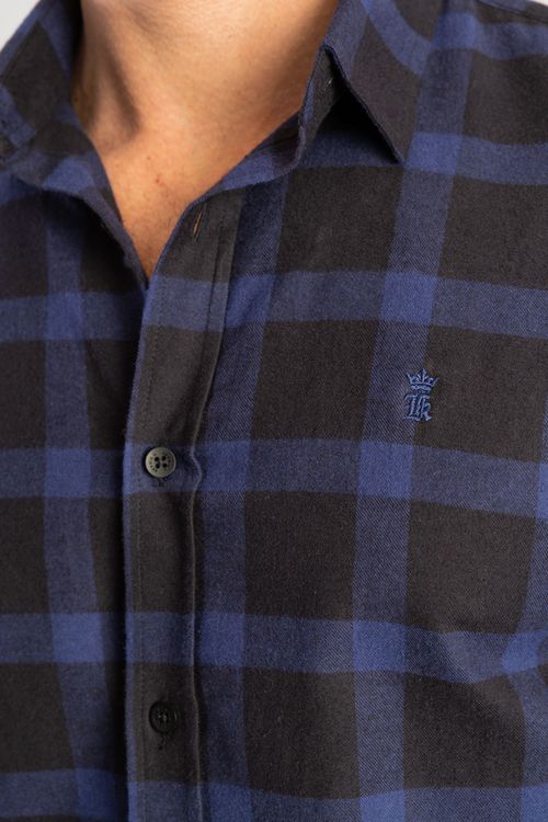 Camisa Flanela Maxi Vichy W25 - Preto