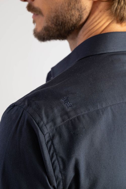 Camisa Maquineta Midnight Algodão Egípcio W25 - Marinho