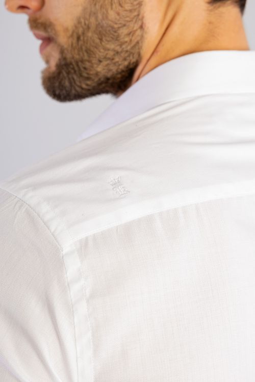 Camisa Premium Maquineta Espinha De Peixe W25 - Branco
