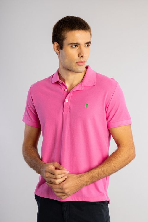 Camisa Polo Básica Piquet W25 - Rosa