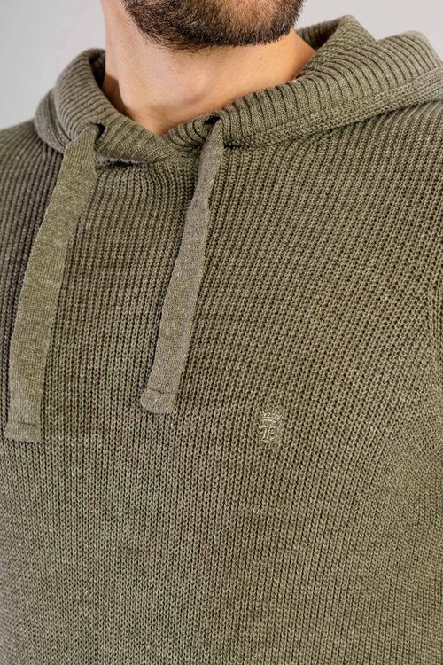 Suéter Tricot Canguru W25 - Verde Militar