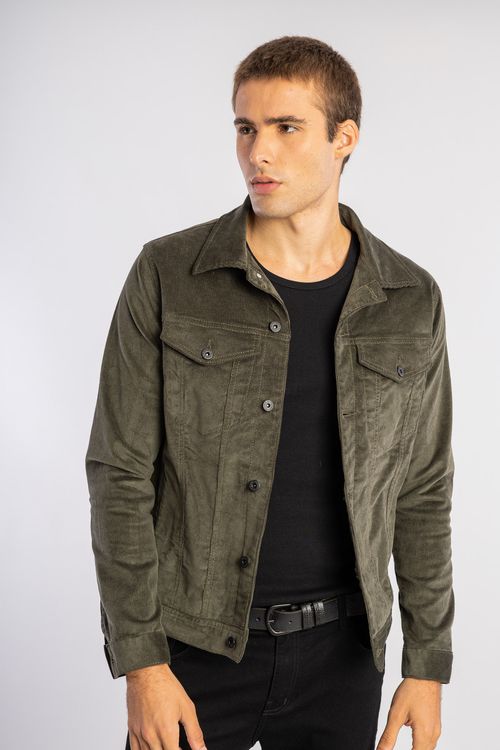 Jaqueta 5 Pockets Cotelê W25 - Verde Musgo