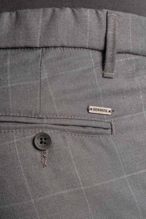 Calça Alfaiataria Quadros S26 - Chumbo