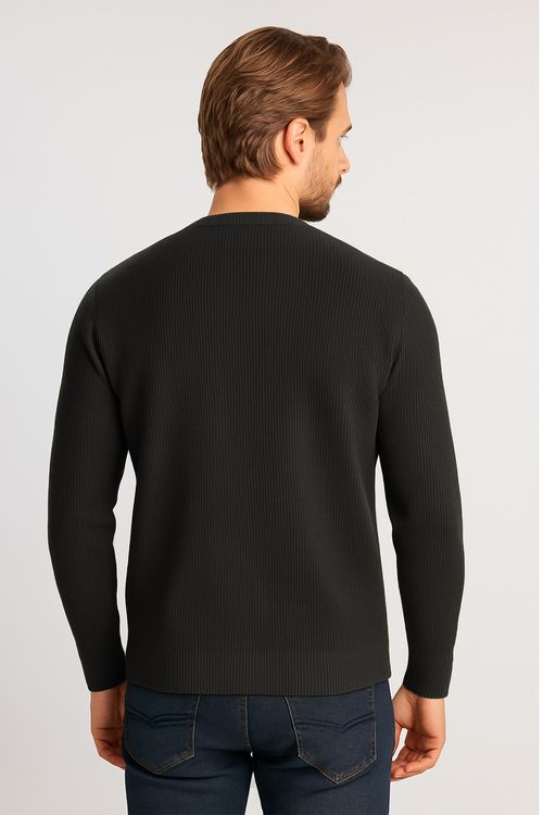 Suéter Tricot Texture W25 - Preto
