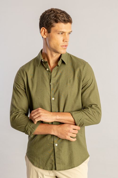 Camisa Linho S26 - Verde Musgo