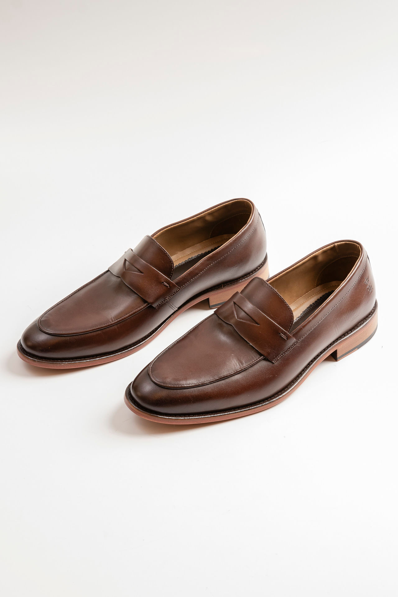 Sapato Mocassim Couro Penny Loafer S25 Cafe Sergio