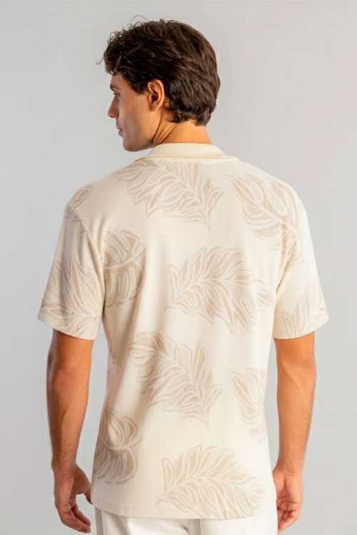 Camisa Reveillon Jacquard Linho S26 - Off White