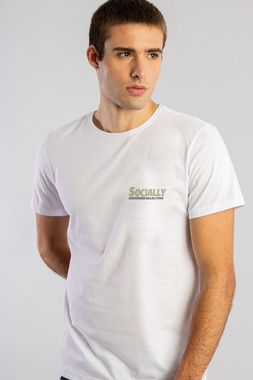 Camiseta Socially Selective - Branco