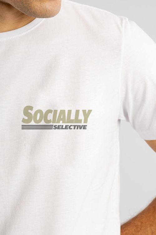 Camiseta Socially Selective - Branco