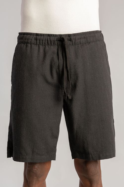 Bermuda Elástico Linho S26 - Preto