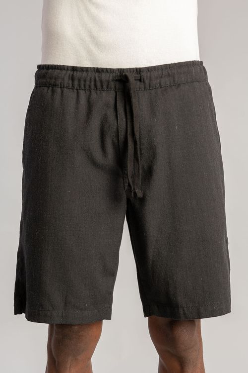 Bermuda Elástico Linho S26 - Preto