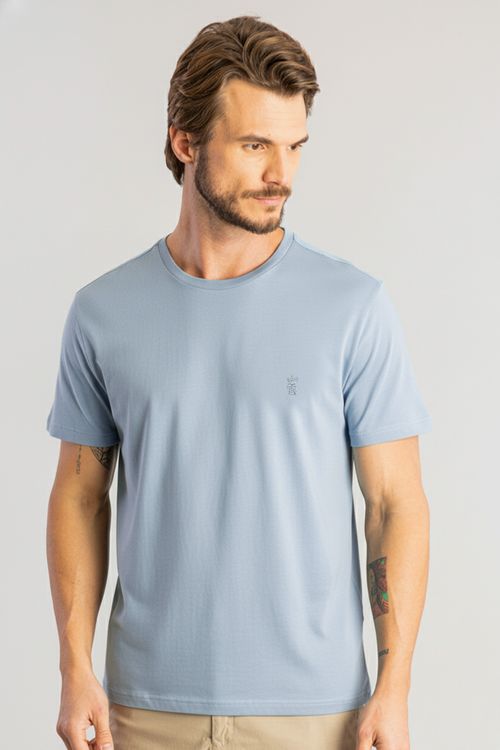 Camiseta Piquet Elastano - Azul