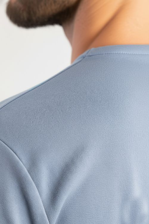 Camiseta Piquet Elastano - Azul